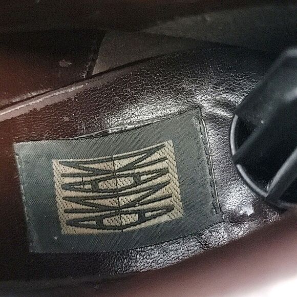 NaNa VTG Brown Leather Granny Ankle Boots Block Heel lace-up SZ 39 - Picture 12 of 12